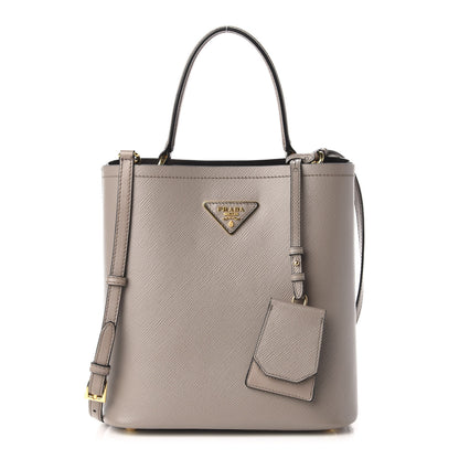 Prada Saffiano Cuir Medium Panier Bucket Bag Argilla Black 1 of 9
