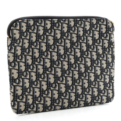Christian Dior Oblique Pouch Clutch Blue 3 of 9