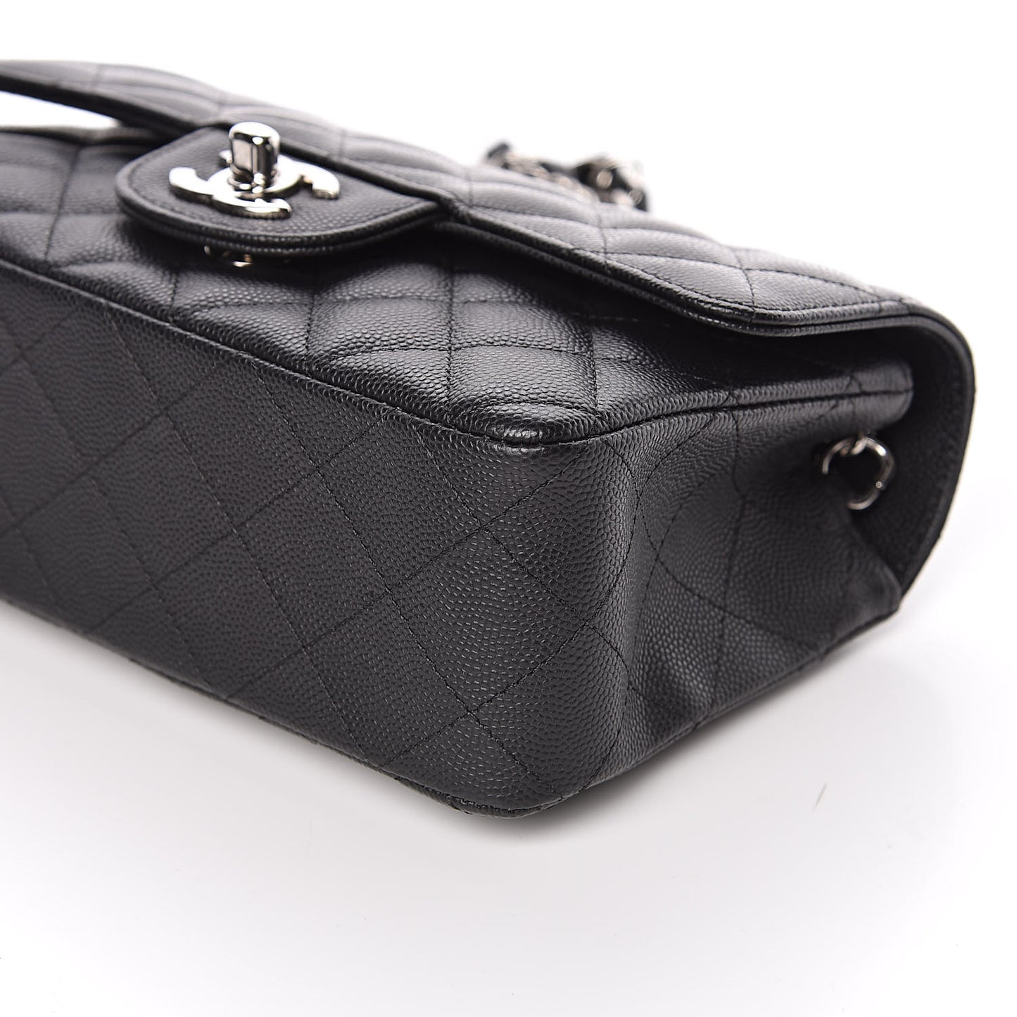 Caviar Quilted Mini Rectangular Flap Black