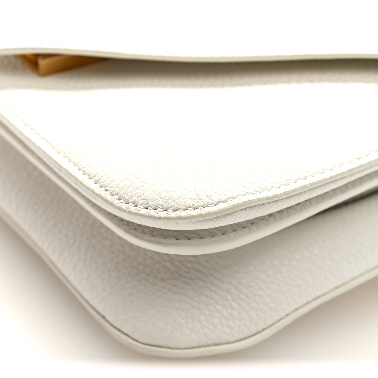 Bottega Veneta Calfskin Mount Envelope Bag White 1784900