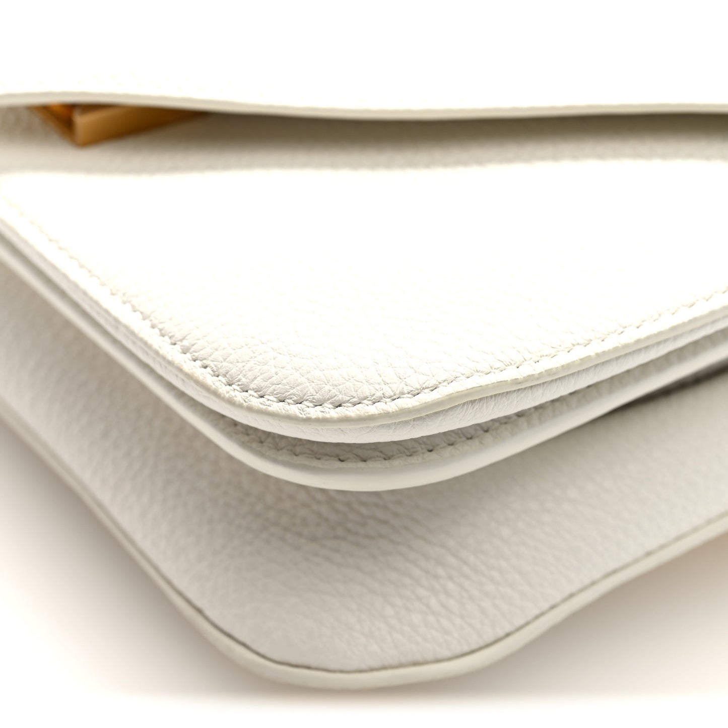 Calfskin Mount Envelope Bag White