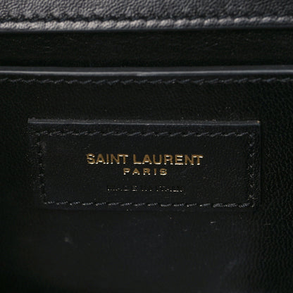 Saint Laurent Suede Crystal Medium Classic Monogram Kate Satchel Black 6 of 8