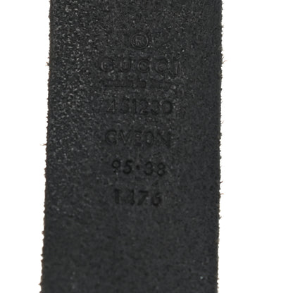 Gucci Calfskin Brass Feline Buckle Belt 95 38 Black 3 of 9