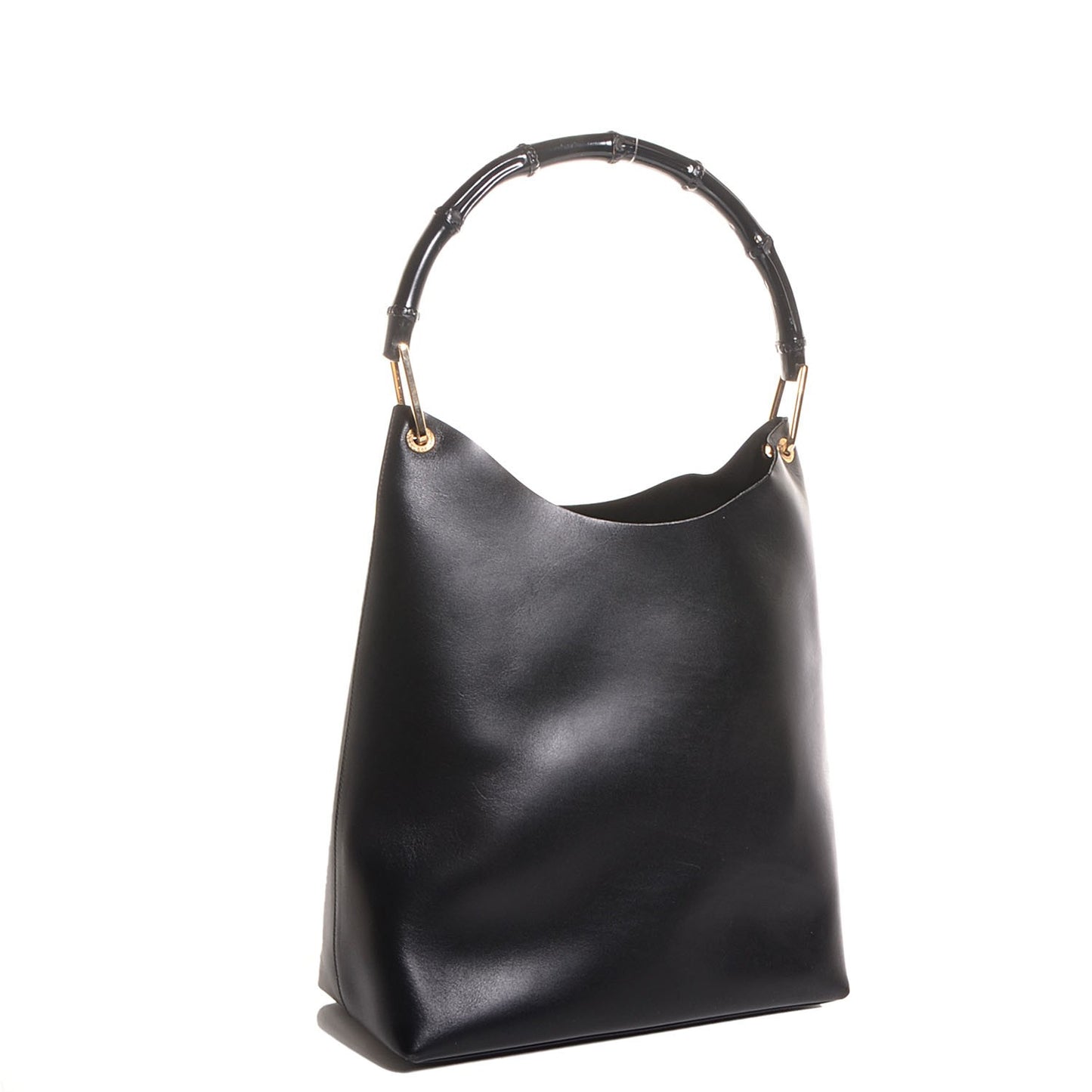 Leather Bamboo Bag Black