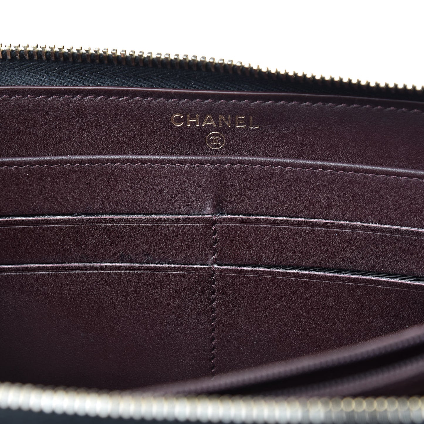 Caviar Quilted Large Gusset Zip Around Wallet Black