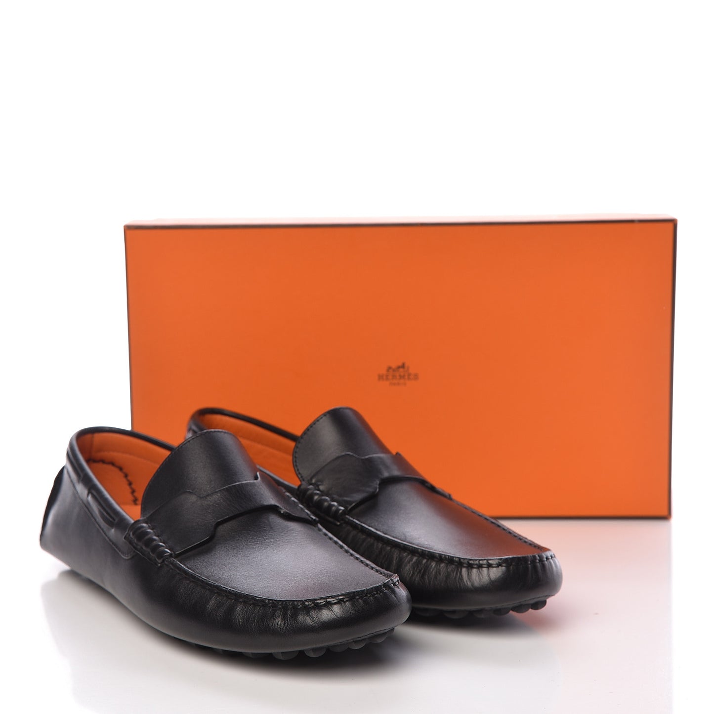 Calfskin Mens Oscar Loafers 42 Black