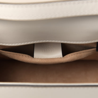 Gucci Calfskin Mini Sylvie Top Handle Bag White 6 of 9