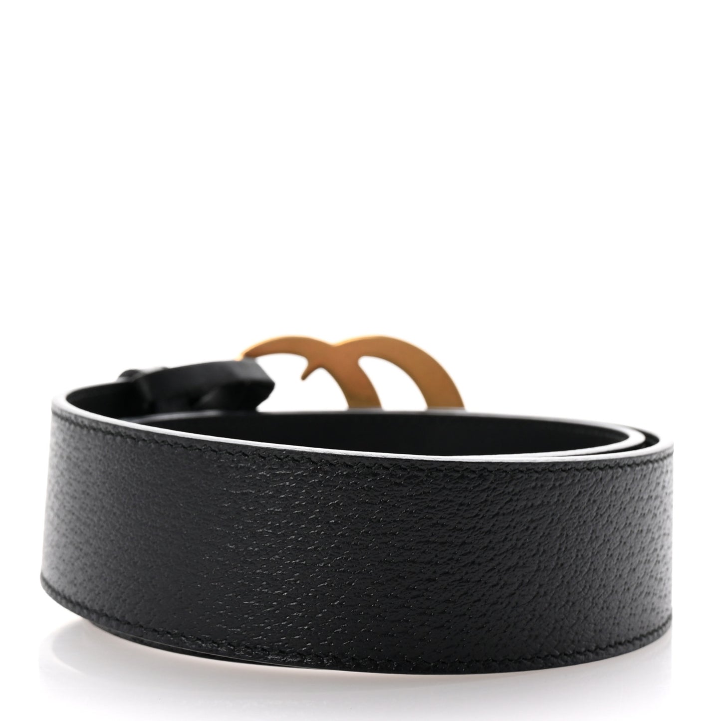 Textured Calfskin Double G 40mm Belt 80 32 Black