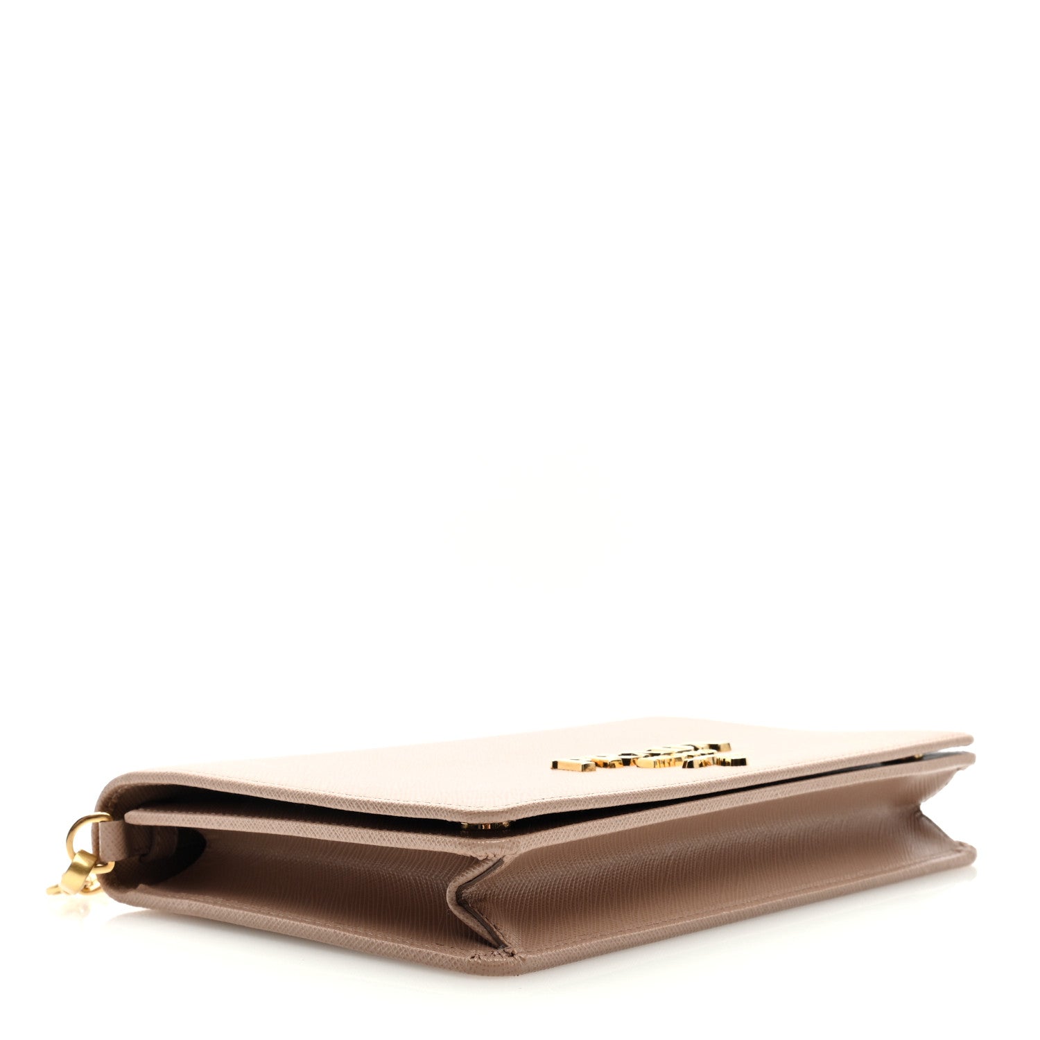 Prada Saffiano Lux Metal Logo Mini Flap Chain Shoulder Bag Cammeo 5 of 10