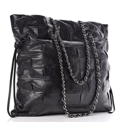 Chanel Lambskin Igloo Drawstring Tote Black 3 of 11