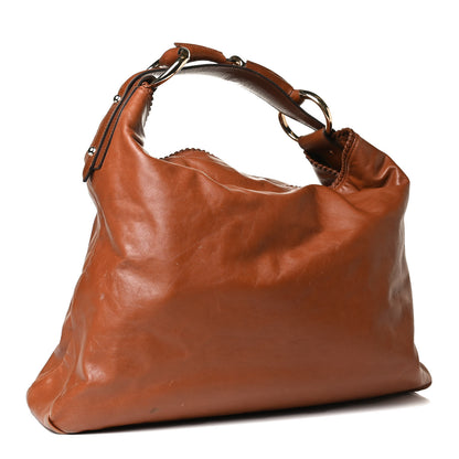 Gucci Calfskin Large Horsebit Chain Hobo Brown 2 of 15