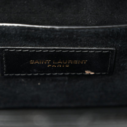 Saint Laurent Patent Matelasse Monogram June Box Bag Black 6 of 9