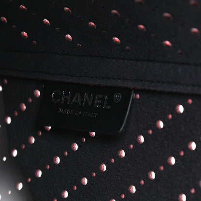 Chanel Perforated Grained Calfskin Large Shopping Tote Red 6 of 10