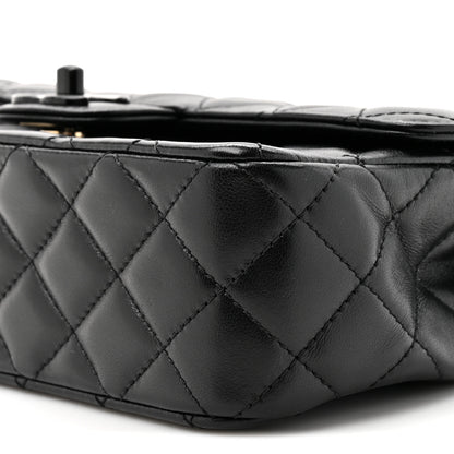Chanel Lambskin Quilted Small Single Flap Top Handle Bag So Black 9 of 10