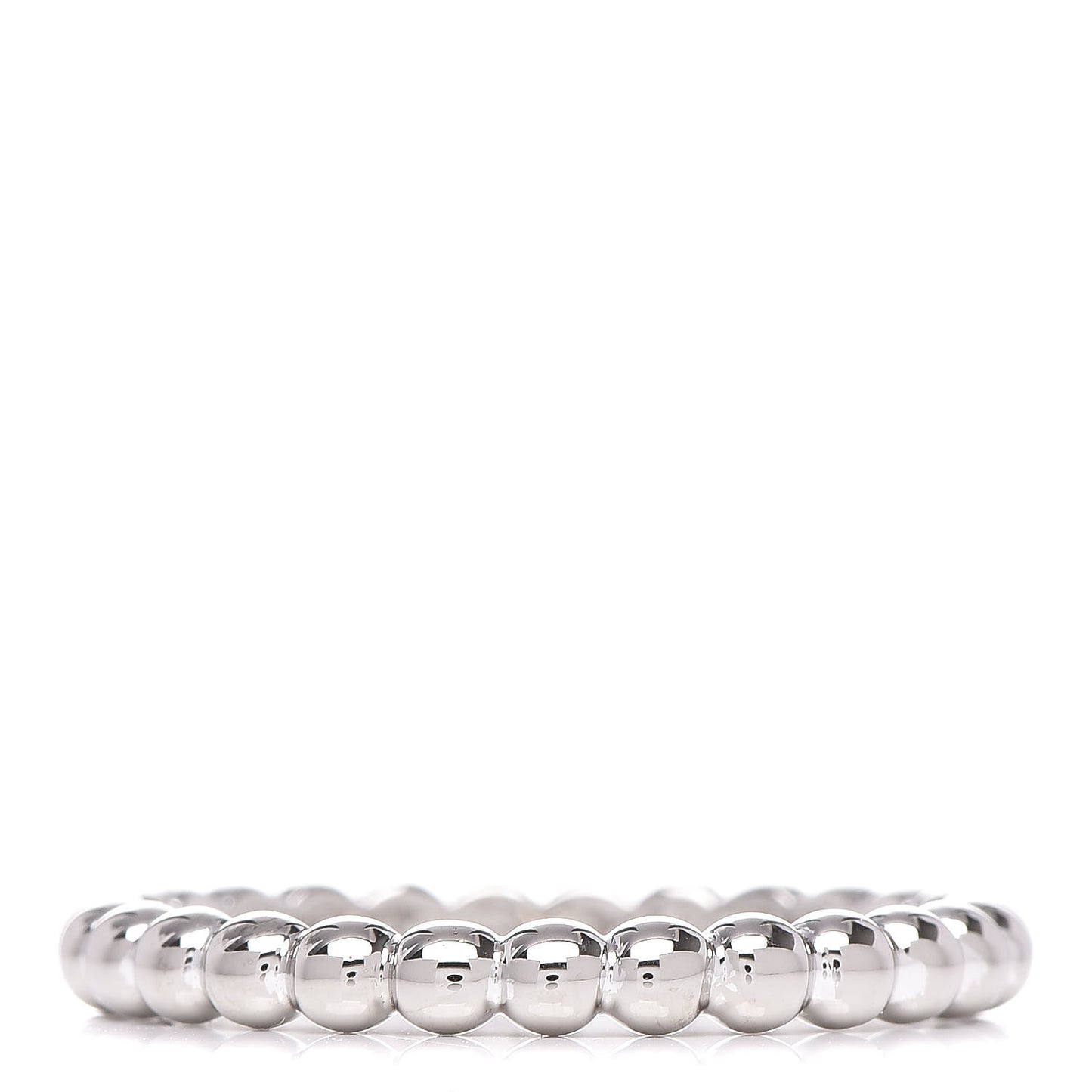 18K White Gold Medium Perlee Ring 59 8.75