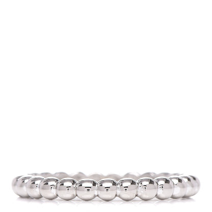 Van Cleef & Arpels 18K White Gold Medium Perlee Ring 59 8.75 1 of 5