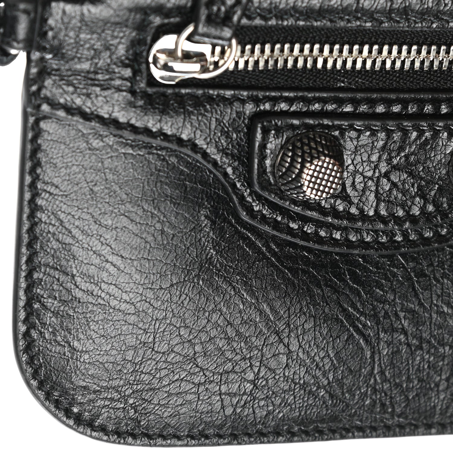Balenciaga Agneau Le Cagole Clip On Card Mirror Black 10 of 11