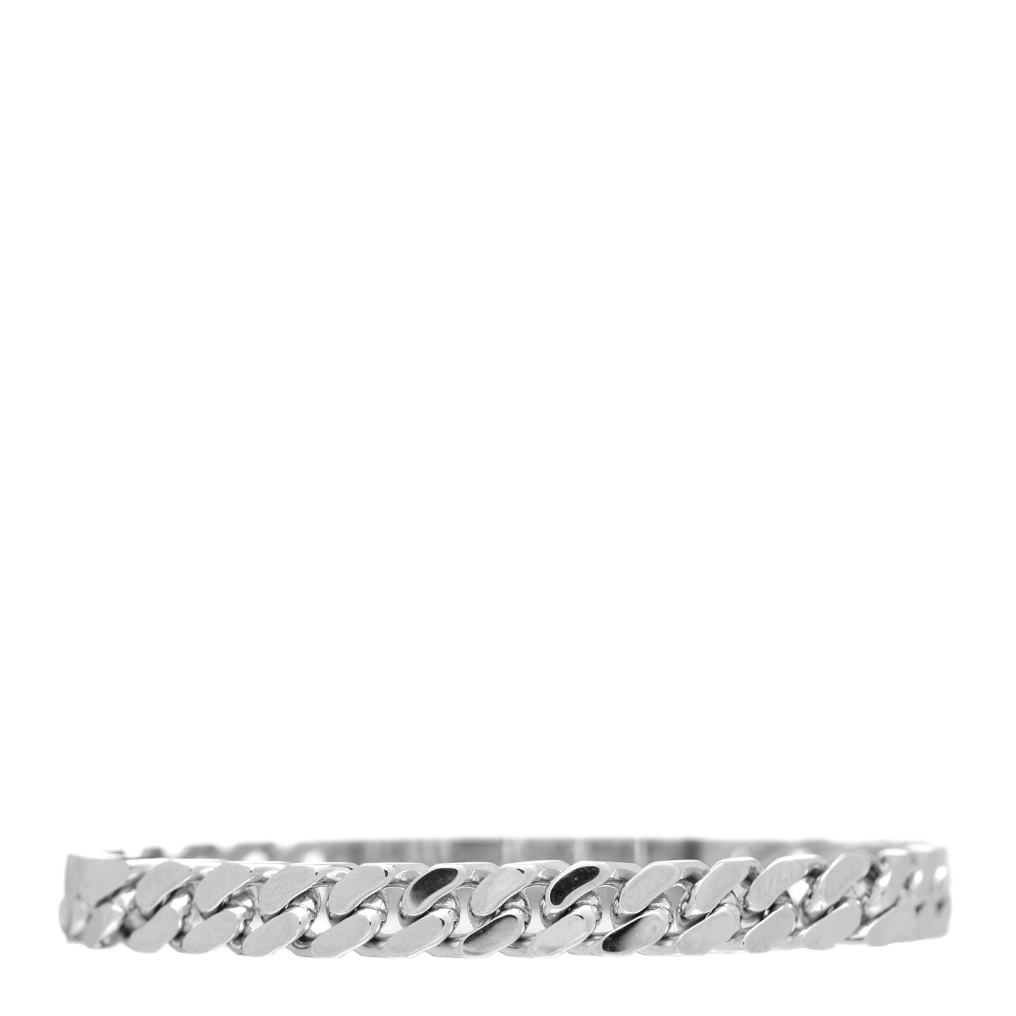 18K White Gold Diamond TPM Kelly Gourmette Bracelet SH