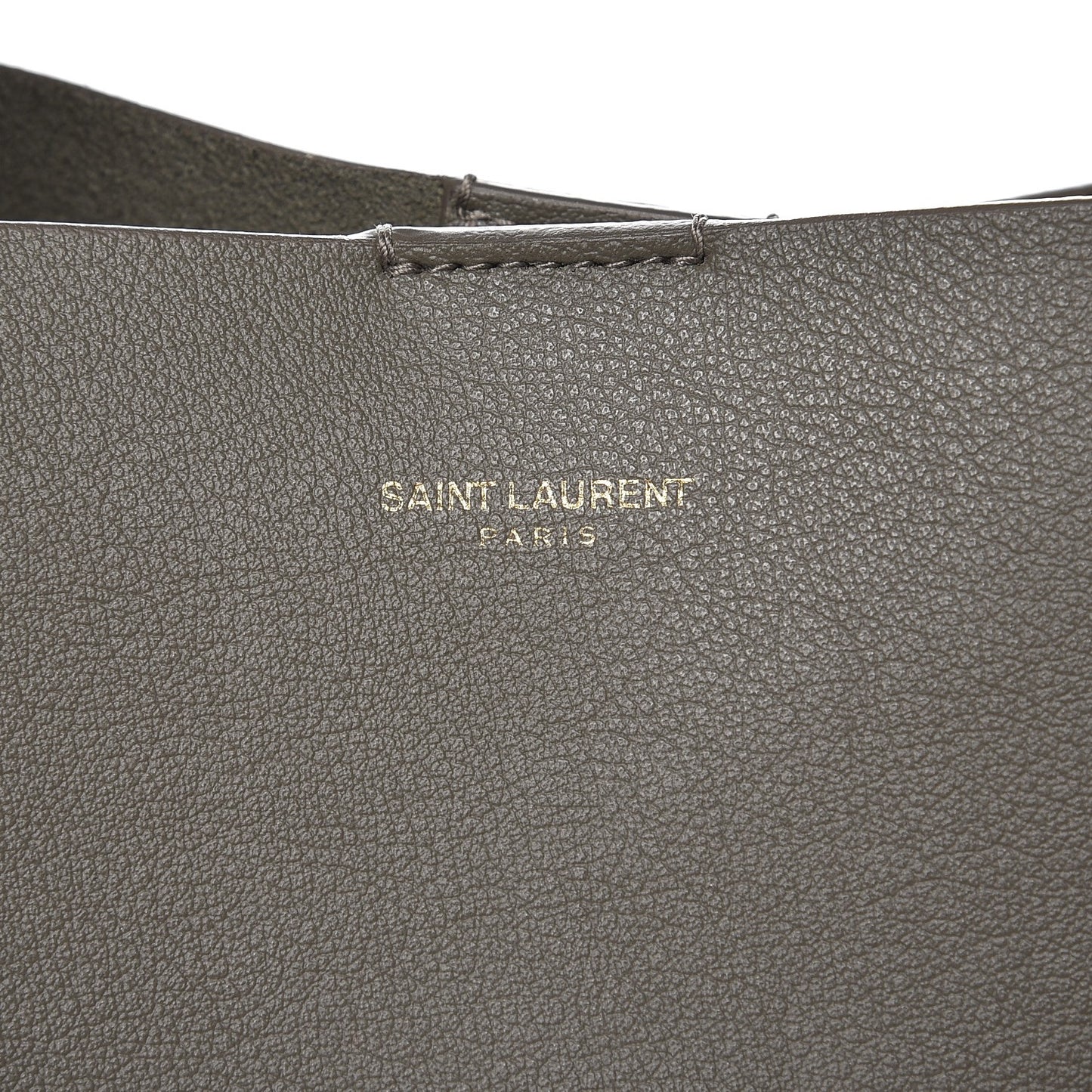 Calfskin Large Shopping Tote Kaki Militaire