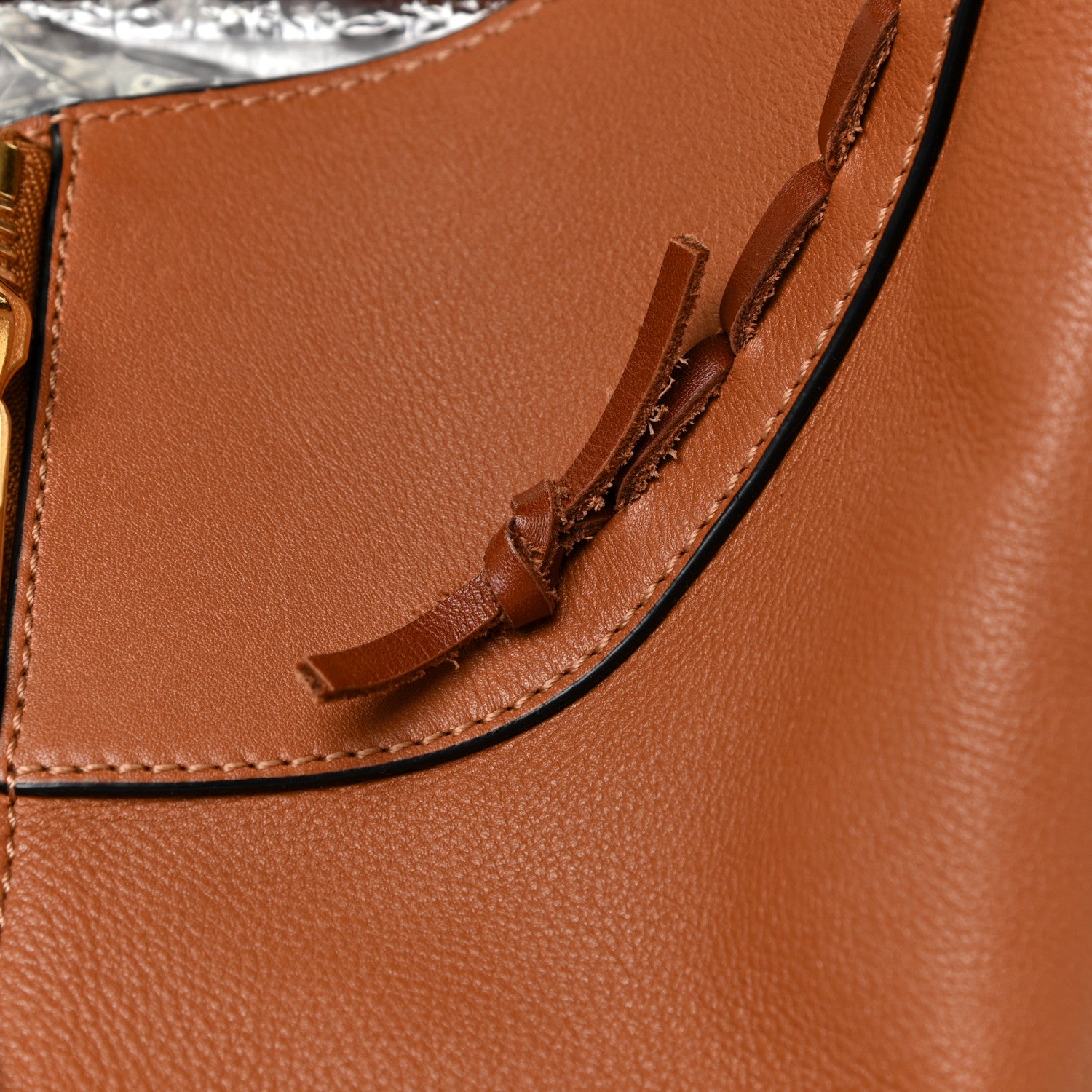 Loewe Calfskin Laced Hammock Shoulder Bag Tan 12 of 18