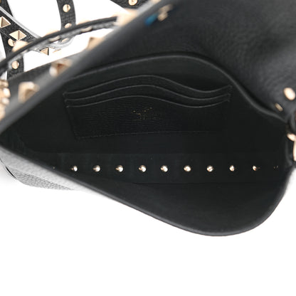 Valentino Garavani Grainy Calfskin Rockstud Crossbody Pouch Black 5 of 8