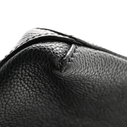 Gucci Pebbled Calfskin Logo Wristlet Black 9 of 10