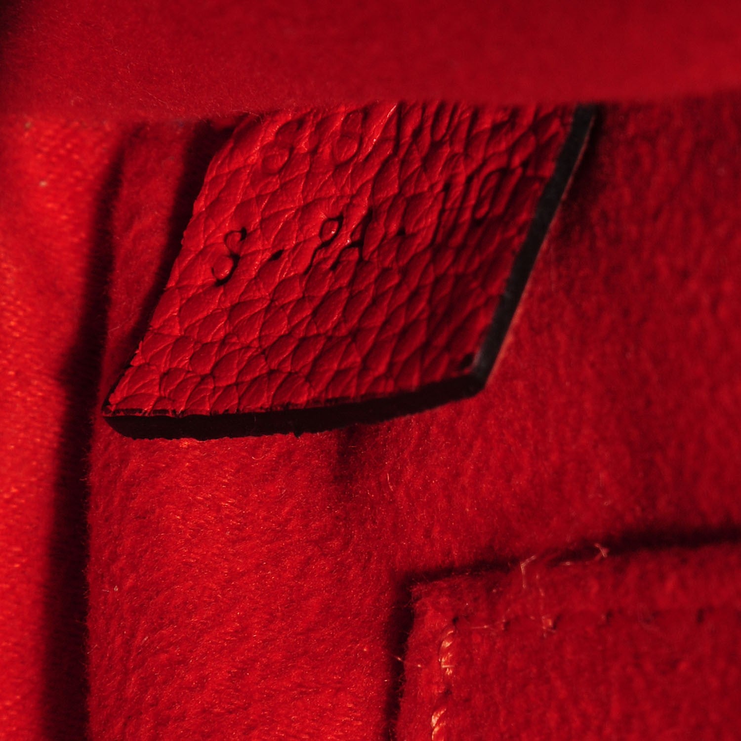 Celine Drummed Calfskin Nano Luggage Vermillion 8 of 8