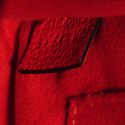 Celine Drummed Calfskin Nano Luggage Vermillion 8 of 8