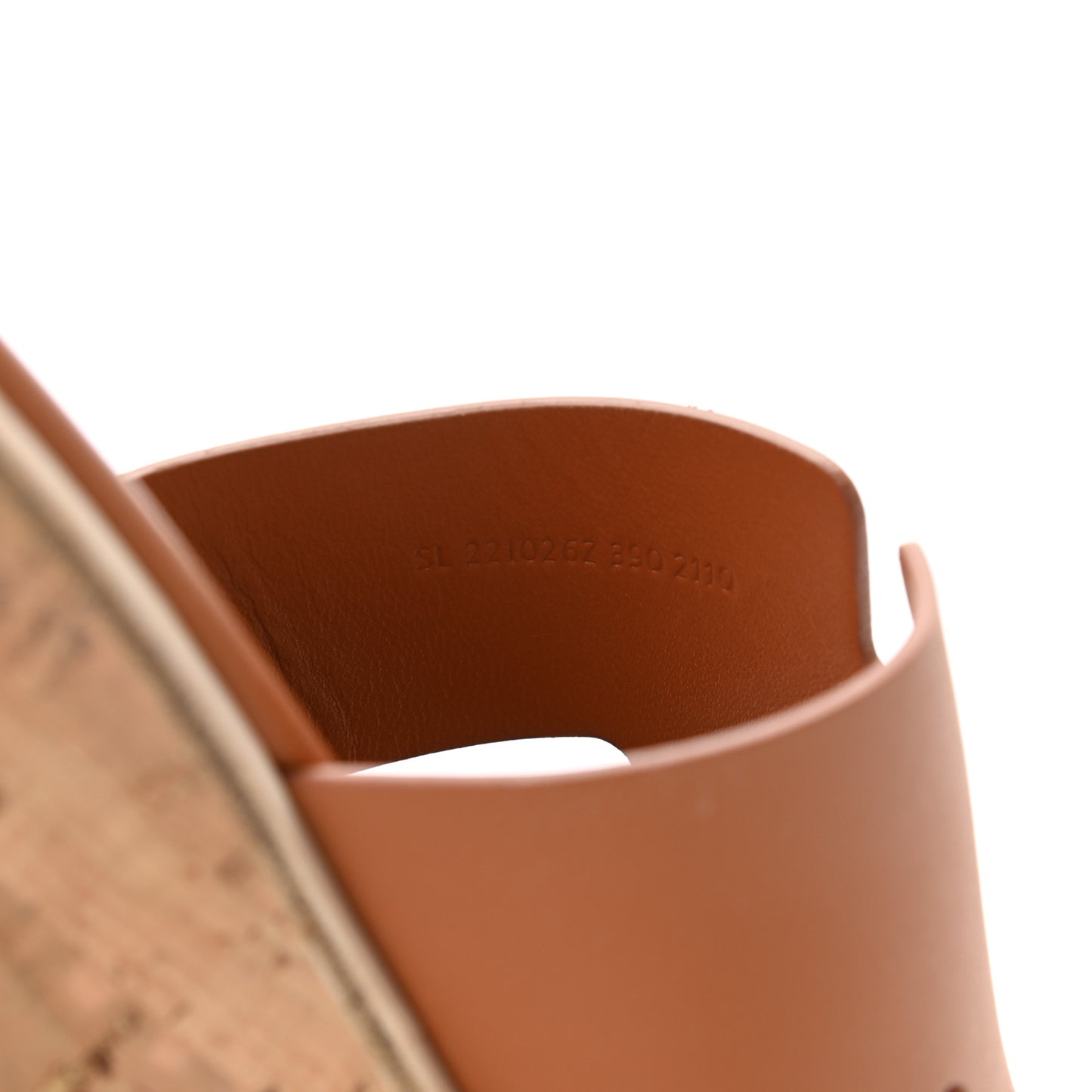 Calfskin Cork Eze 30 Sandals 39 Marron Glaise