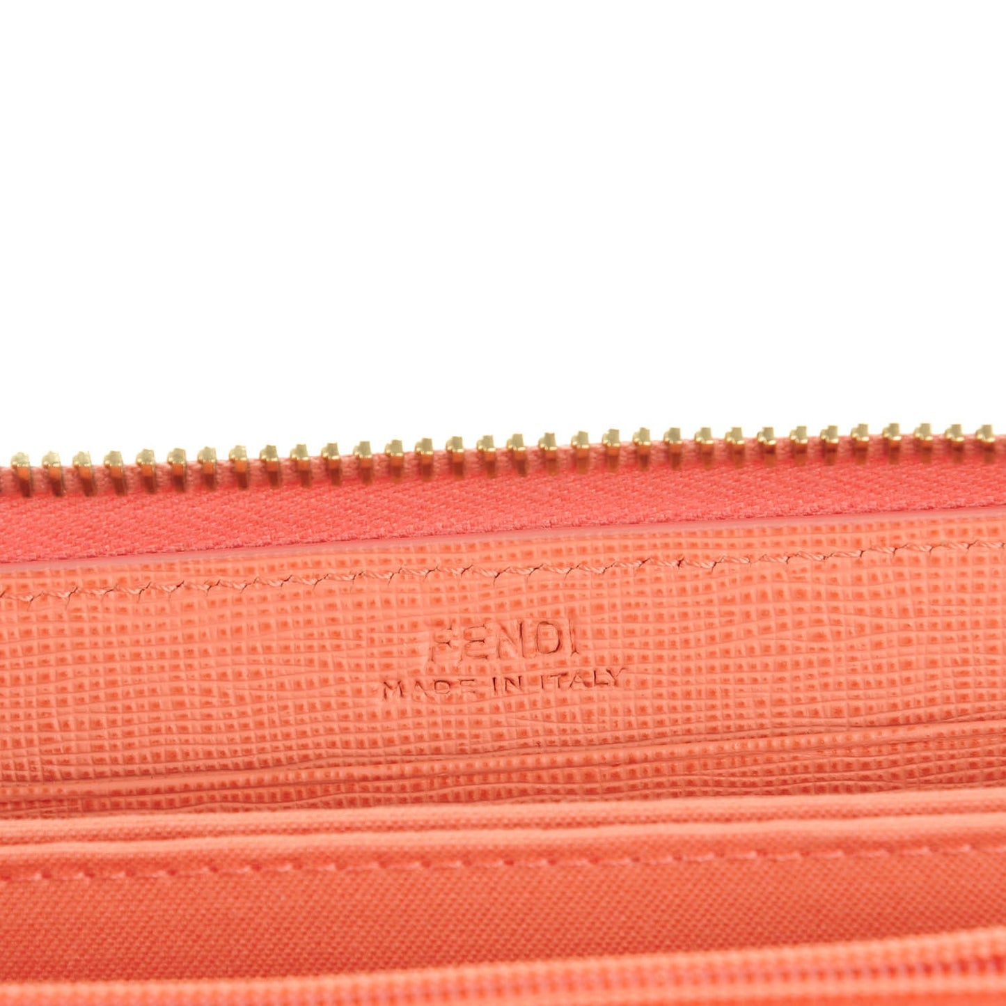 Zucca Spalmati Vitello Elite Zip Around Wallet Tobacco Pesca