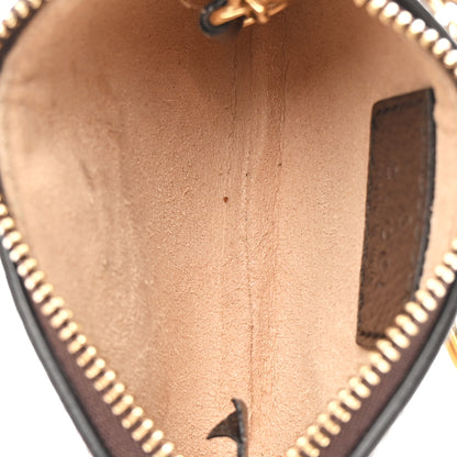 Gucci Monogram Jumbo GG Textured Dollar Calfskin Ophidia Key Case Camel Ebony New Acero 6 of 9