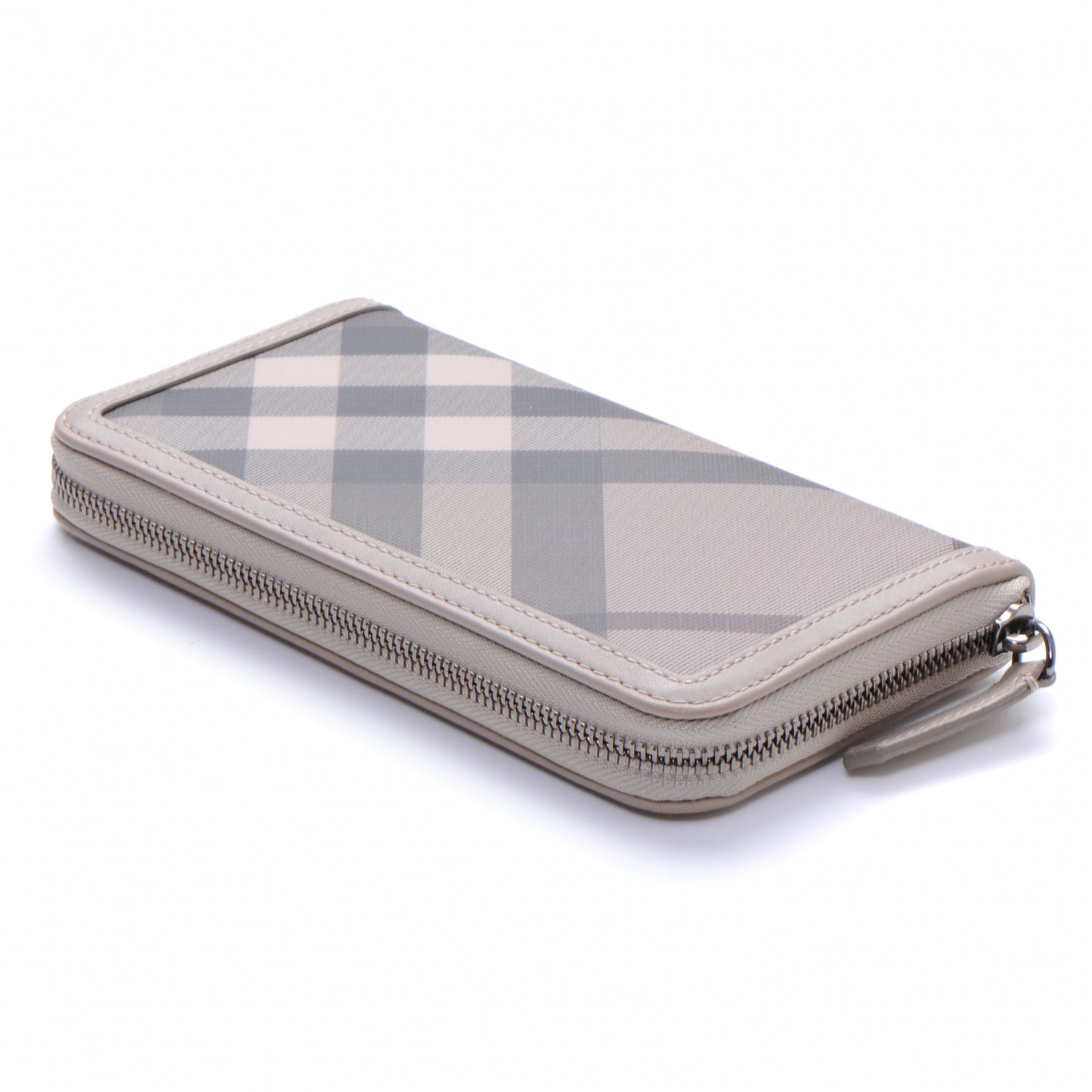 PVC Smoked Check Ziggy Zip Around Wallet