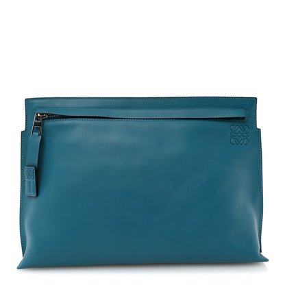 Loewe Calfskin T Pouch Lagoon Blue 1 of 10
