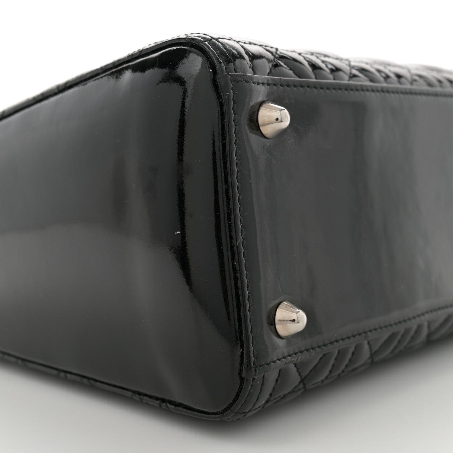 Christian Dior Patent Cannage Large Lady Dior Black 9 of 15