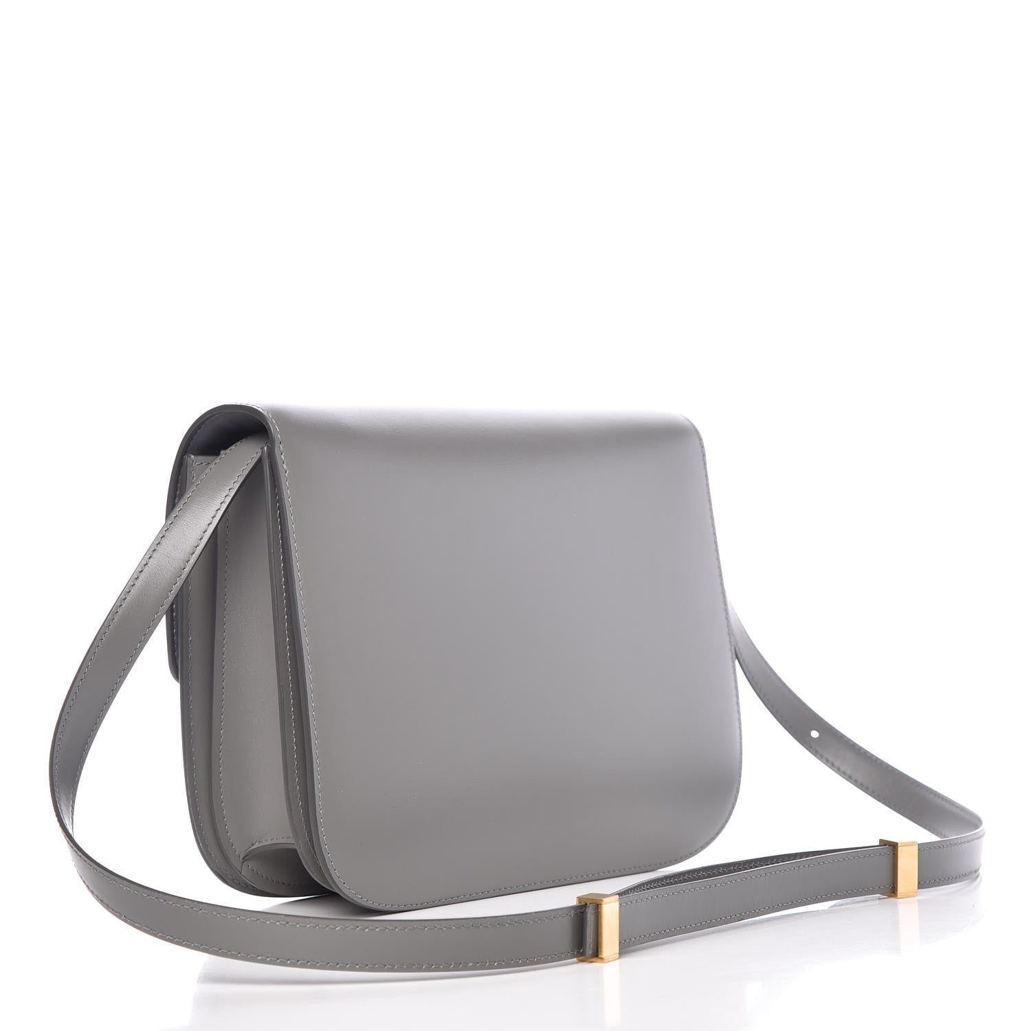 Celine Box Calfskin Medium Classic Box Flap Bag Zinc 344021