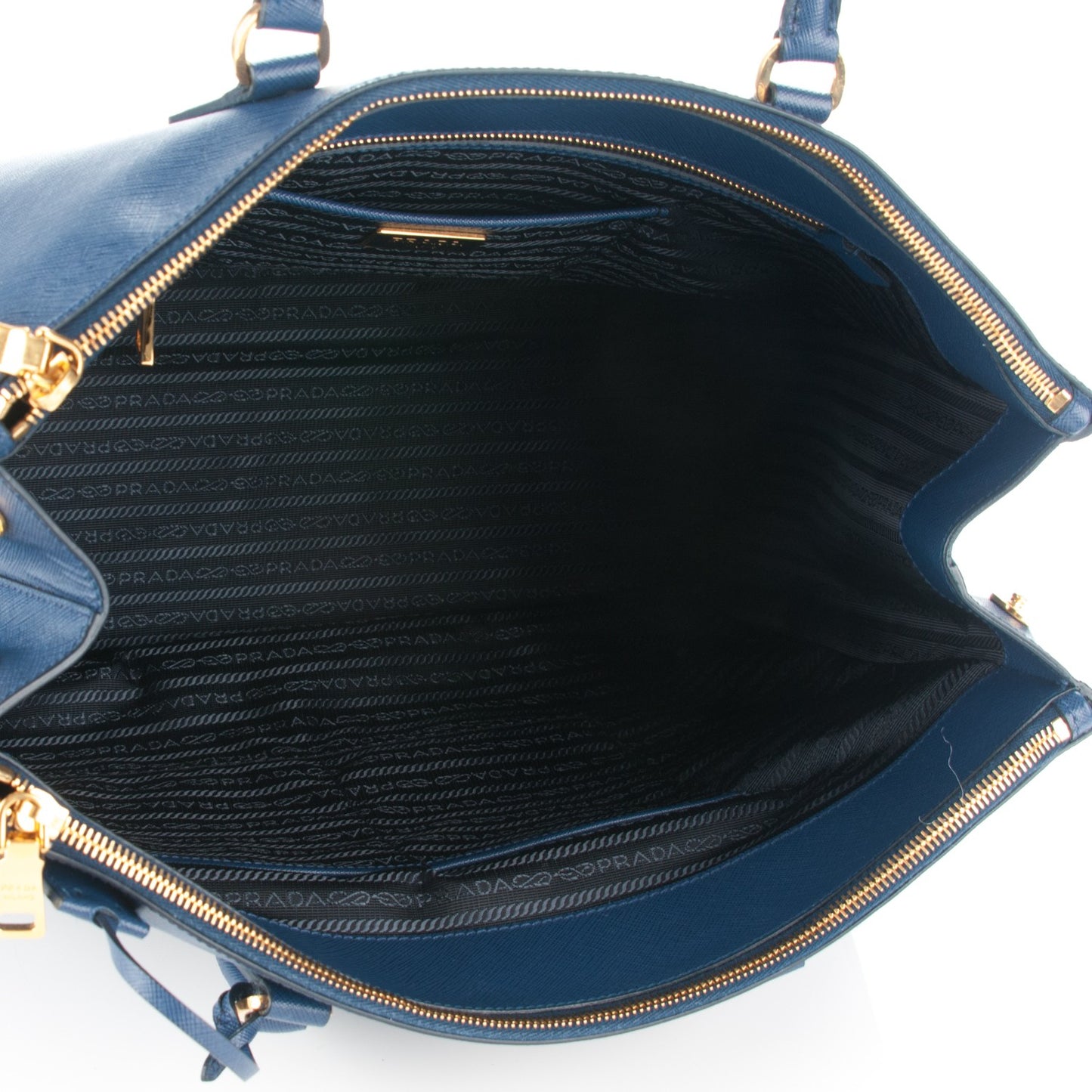 Saffiano Lux Extra Large Galleria Double Zip Tote Bluette