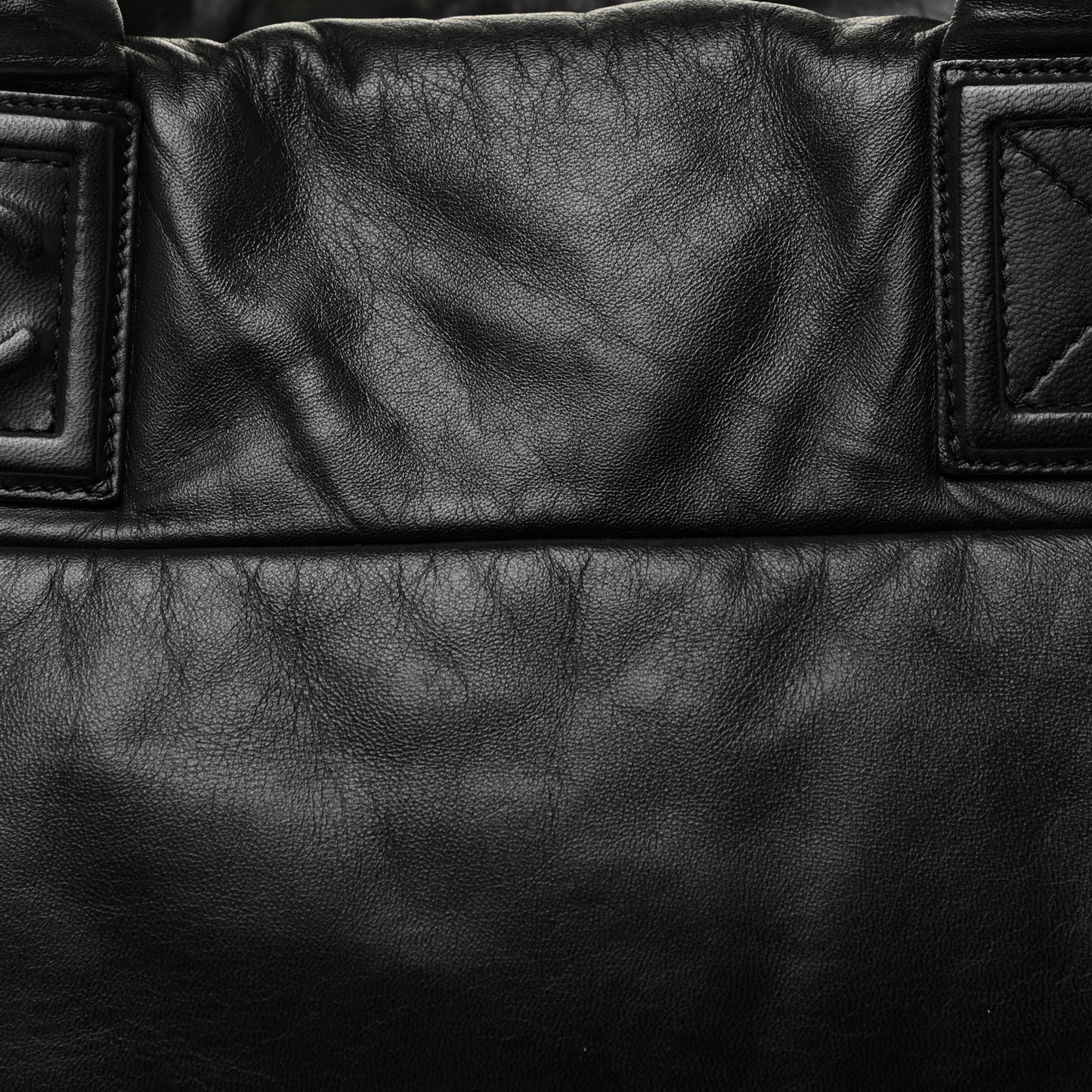 Lambskin Quilted Medium Coco Cocoon Reversible Tote Black