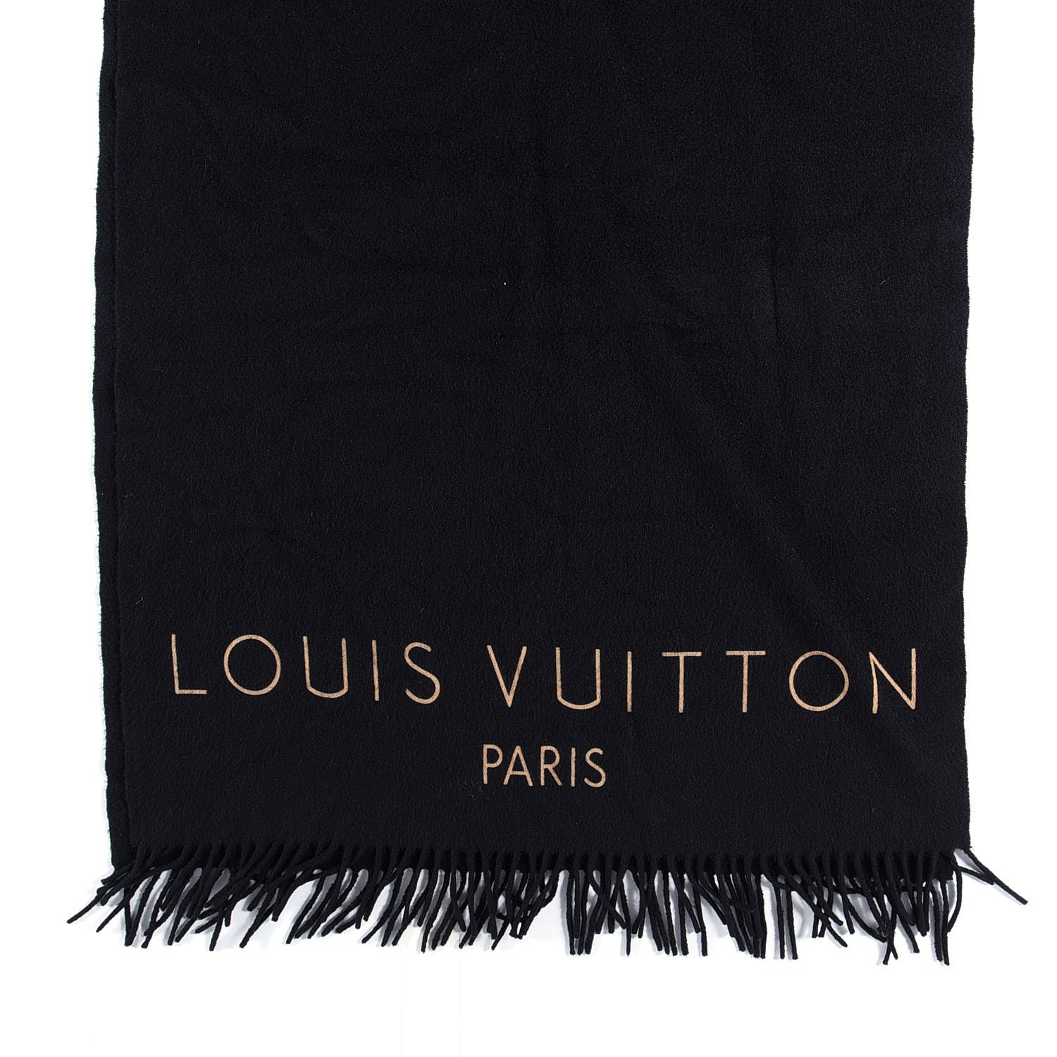 Louis Vuitton Cashmere Logo Scarf Black 2 of 3