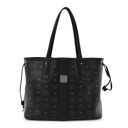 MCM Visetos Medium Liz Reversible Shopper Tote Black 1 of 24