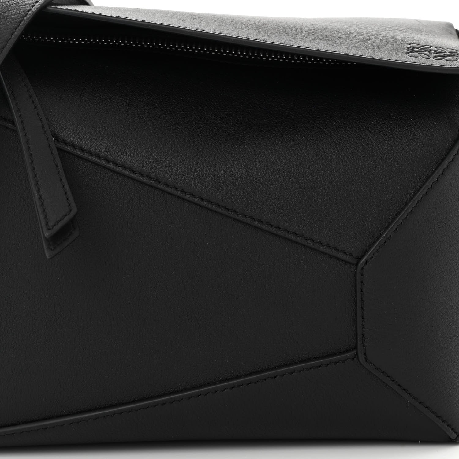 Loewe Calfskin Small Puzzle Edge Bag Black 7 of 9