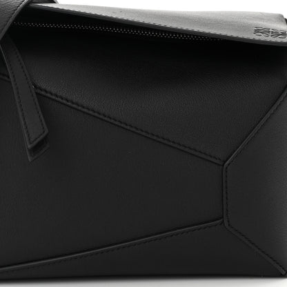 Loewe Calfskin Small Puzzle Edge Bag Black 7 of 9