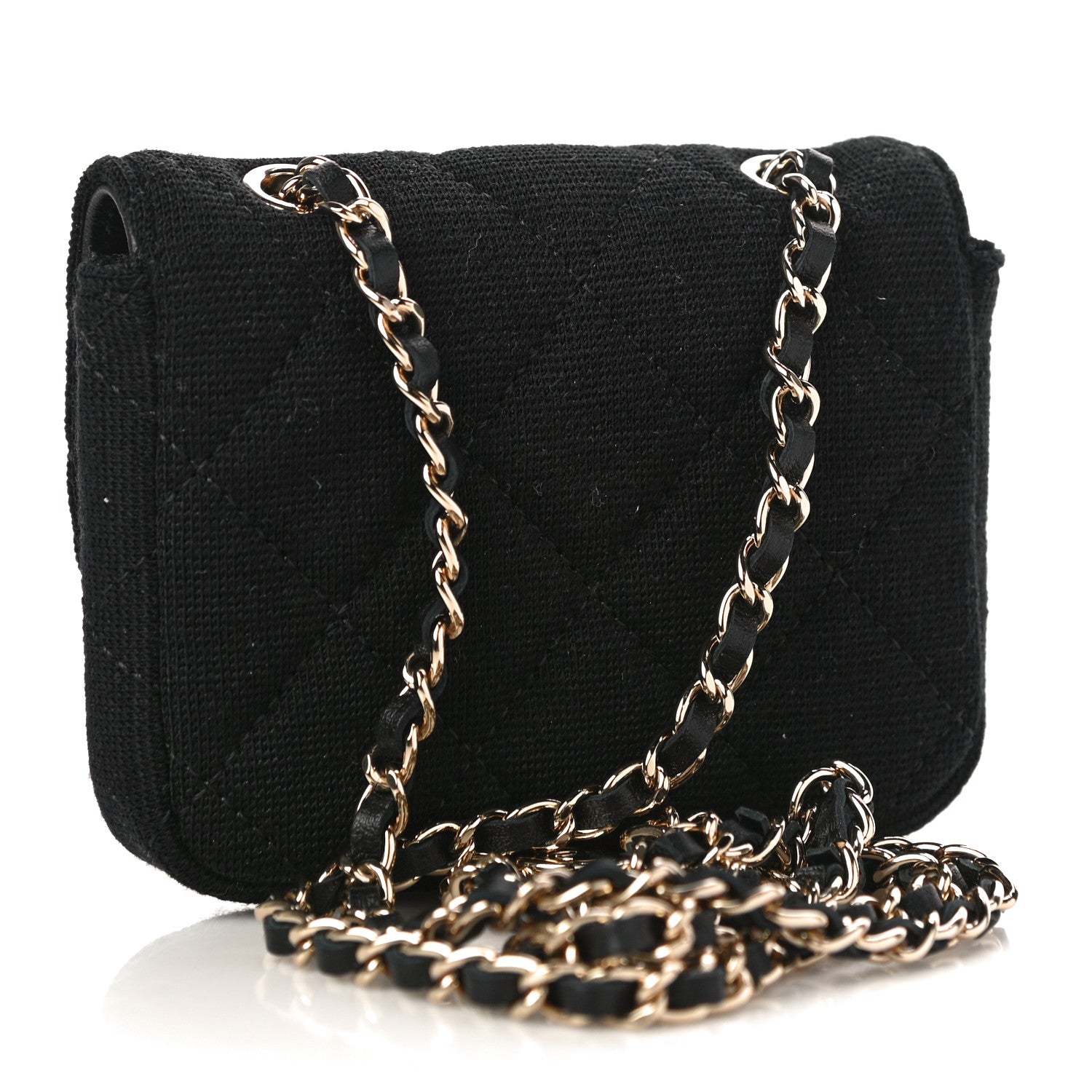 Chanel Jersey Quilted Belt Bag Black 3 of 11
