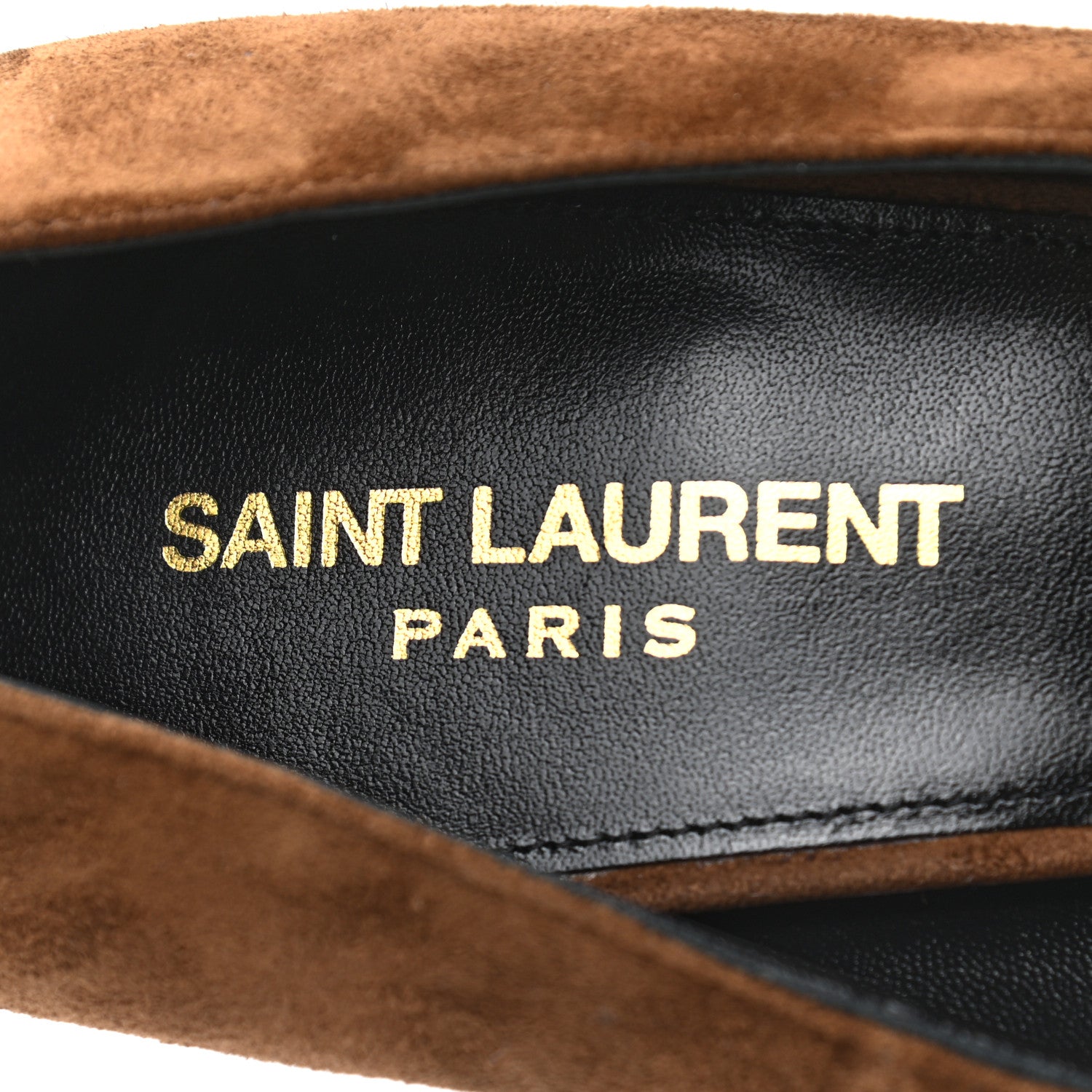 Saint Laurent Suede Calfskin Opyum 110 Pumps 40.5 Cachemere Gold 7 of 8