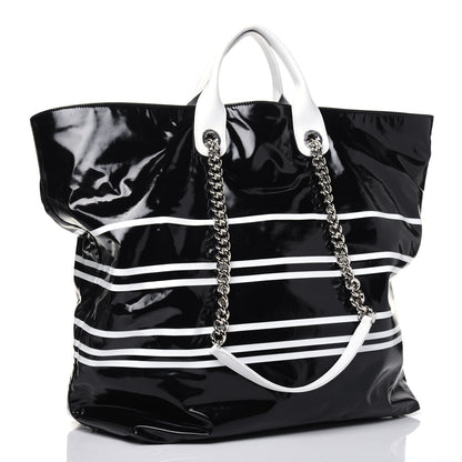 Chanel Vinyl Large La Pausa Bay Shopping Bag Black 4 of 25