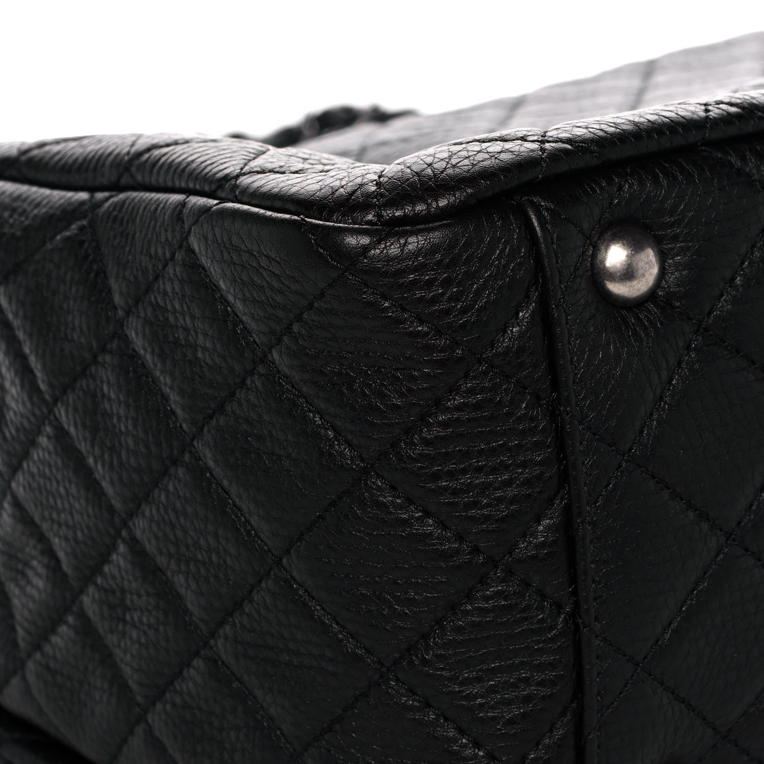 Chanel Calfskin Quilted XXL Travel Flap Bag Black 12 of 14