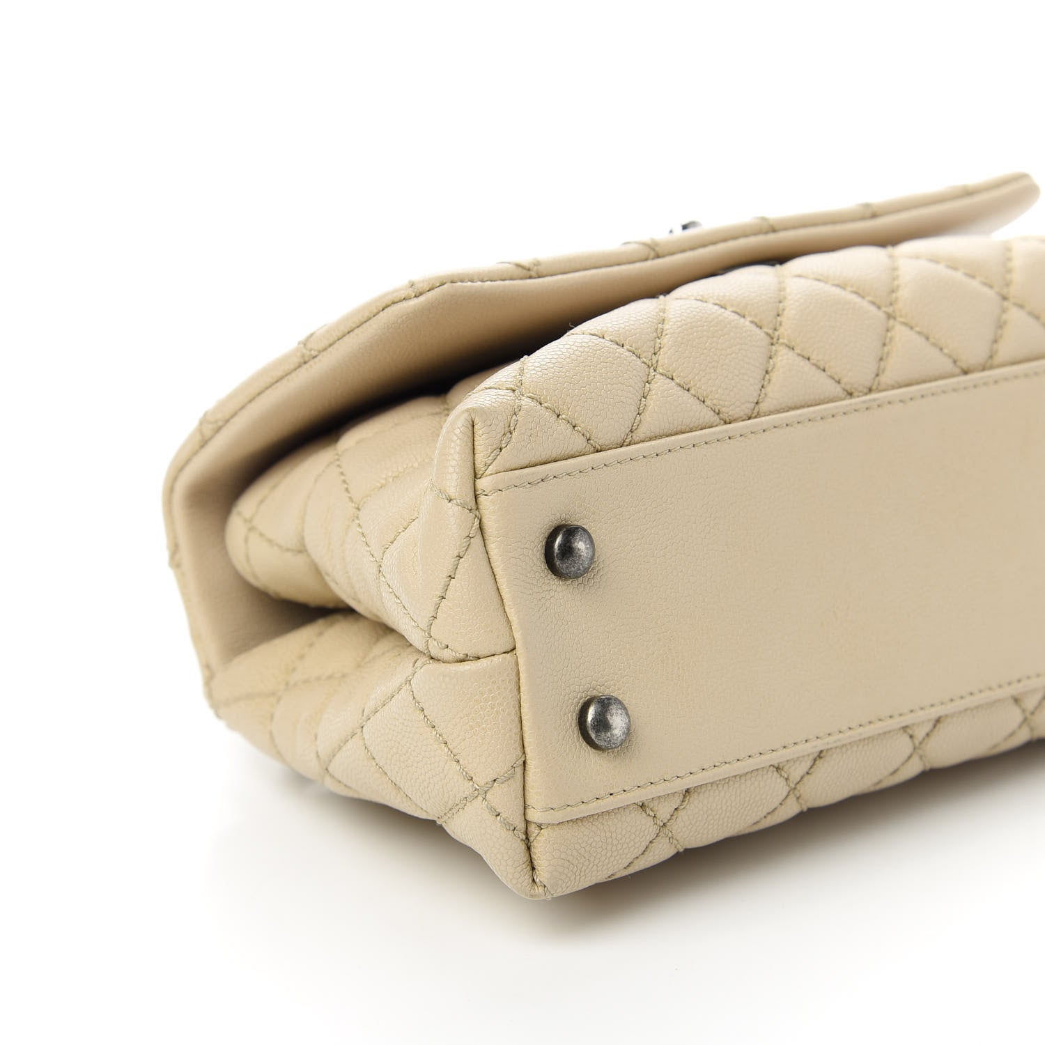Chanel Caviar Quilted Mini Coco Handle Flap Beige 6 of 11