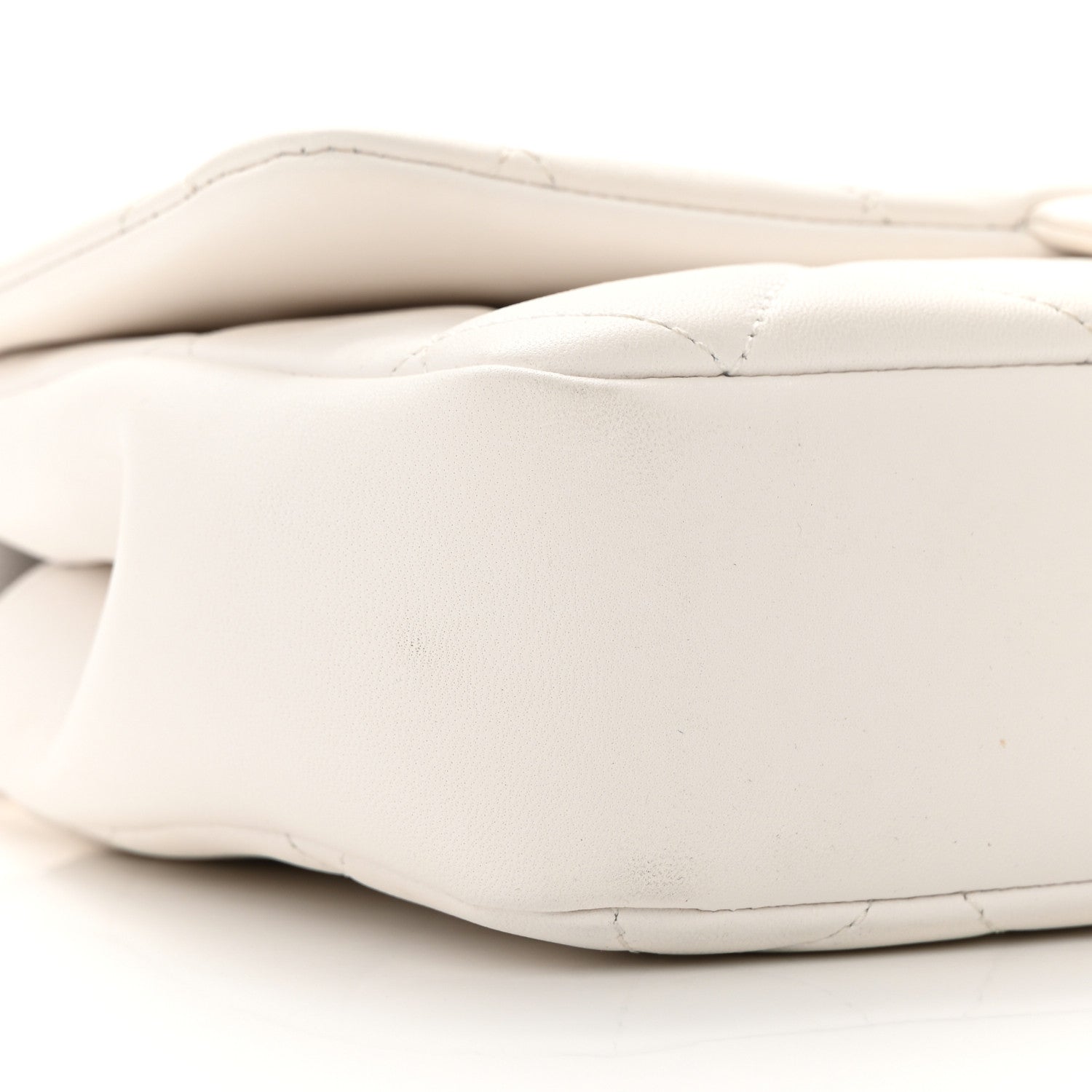 Chanel Lambskin Quilted Resin Bi-Color Chain Flap Bag White 9 of 15