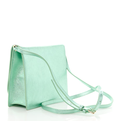 Dolce & Gabbana Metallic Calfskin DG Logo Flap Crossbody Bag Green 3 of 9