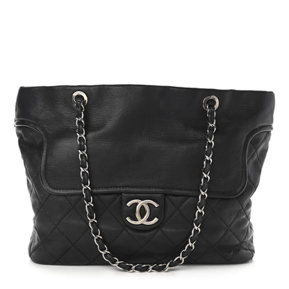 Chanel Calfskin Large Front Flap Tote Black 1 of 14