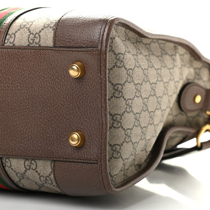 Gucci Soft GG Supreme Monogram Web Neo Vintage Duffle Bag Beige New Acero Crop 9 of 11